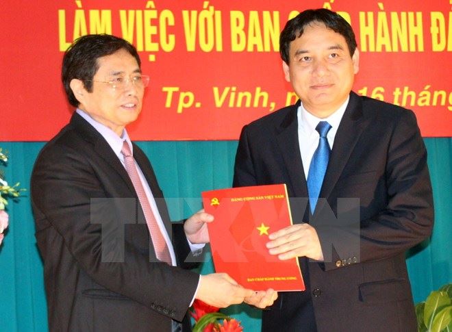 Bí thư thứ nhất BCH Trung ương Đoàn Nguyễn Đắc Vinh giữ chức Bí thư Tỉnh ủy Nghệ An