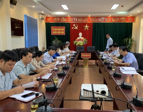 Đoàn giám sát làm việc tại huyện Triệu Sơn