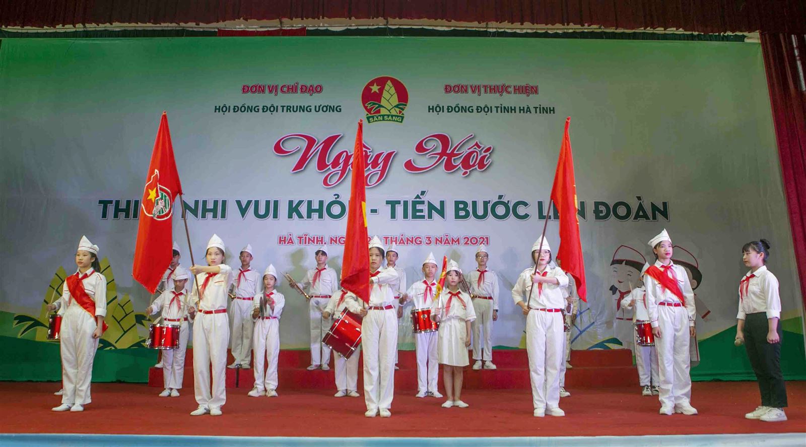 HÀ TĨNH LÀ ĐIỂM CẦU CHÍNH TRONG TOÀN QUỐC TỔ CHỨC NGÀY HỘI THIẾU NHI VUI KHỎE - TIẾN BƯỚC LÊN ĐOÀN NĂM 2021 