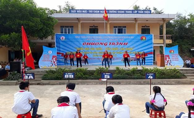Nhà thiếu nhi Kim Đồng, Cao Bằng tổ chưc hoạt động  “Thiếu nhi vui khỏe – Tiến bước lên đoàn”