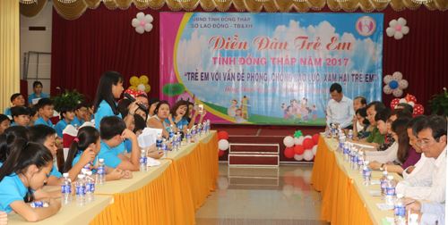 Đồng Tháp: Diễn đàn Trẻ em với vấn đề phòng chống bạo lực và xâm hại