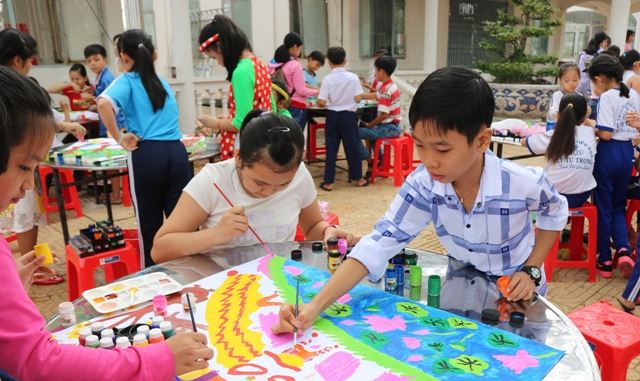 Đồng Tháp: huyện Lấp Vò tổ chức hội thi vẽ tranh khai bút mừng xuân