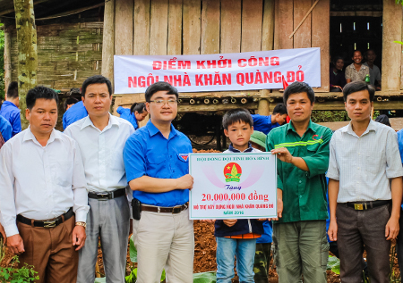 Hòa Bình: Khởi công xây dựng ngôi nhà “Khăn quàng đỏ” cho học sinh nghèo tại huyện Tân Lạc 