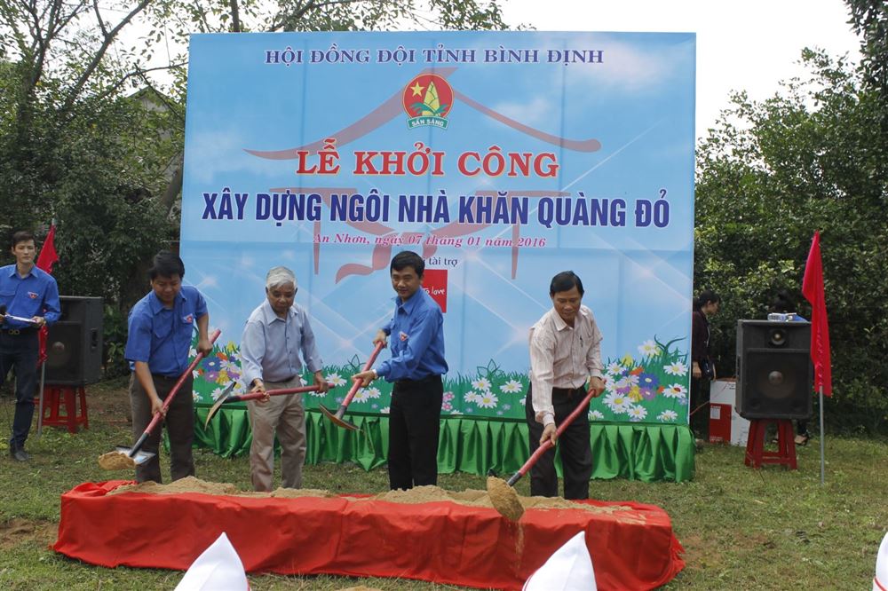 Lễ Khởi công xây dựng Ngôi nhà Khăn quàng đỏ tại An Nhơn, Bình Định