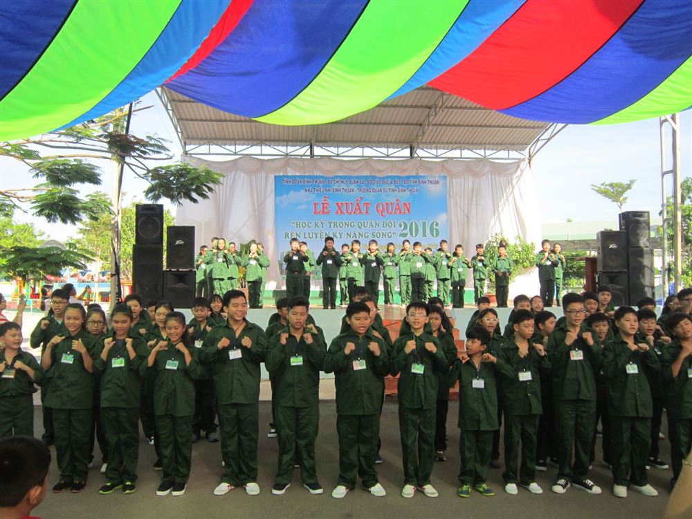 Nhà Thiếu nhi Bình Thuận: Tổ chức Học kỳ quân đội năm 2016