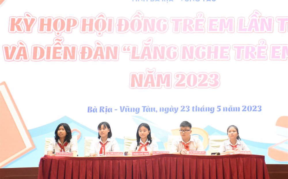 Bà Rịa - Vũng Tàu: Kỳ họp Hội đồng trẻ em lần thứ 04 giai đoạn 2021-2026 và Diễn đàn Lắng nghe trẻ em nói năm 2023